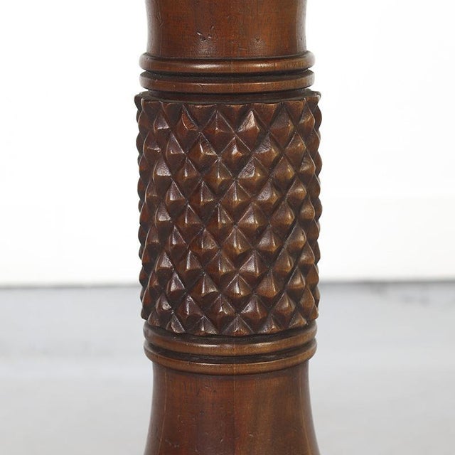 Antique Side Table in Mahogany with Brass Top For Sale - Image 6 of 9