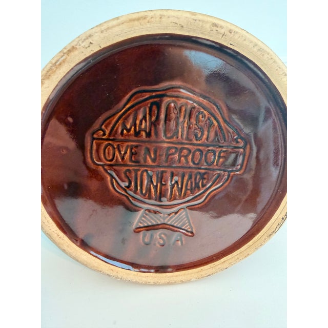 Vintage Mar-Crest Daisy Dot Stoneware Pitcher in Colorado Brown For Sale - Image 4 of 4