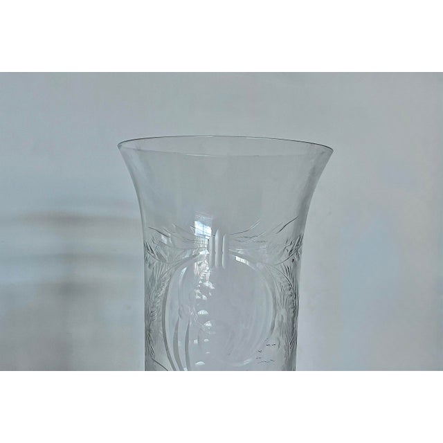 Modern Pairpoint Cut Glass Vase With Sterling Silver Base (C. 1915) For Sale - Image 3 of 9