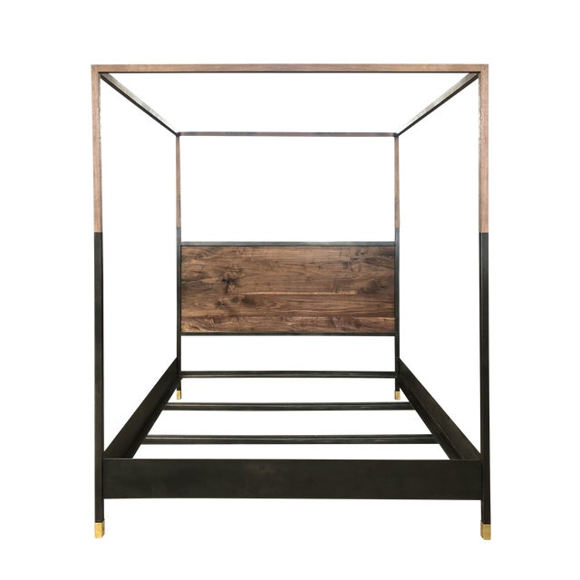 Hampson Wood and Metal Canopy King Size Bed Chairish