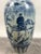 1980s Chinese Early Ming Dynasty Style Warrior Motif Blue & White Porcelaine Vase For Sale - Image 5 of 13