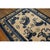 Chinese 1880s Antique Small Blue and Ivory Chinese Ningxia Small Foo Dog Greek Key Rug For Sale - Image 3 of 10