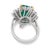 Vintage 5.23 Carat Emerald Diamond Cocktail 18k Gold Ring, Size 6 For Sale In Los Angeles - Image 6 of 6