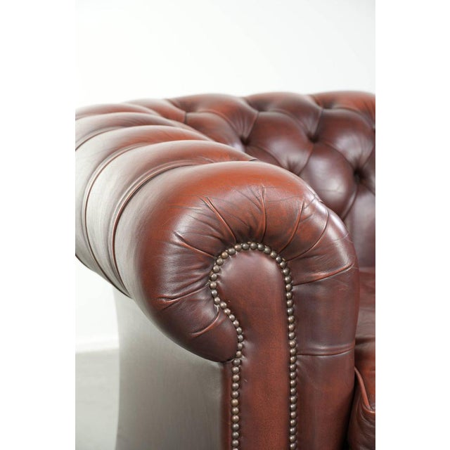 Chesterfield Club Chair in Cowhide For Sale - Image 10 of 15