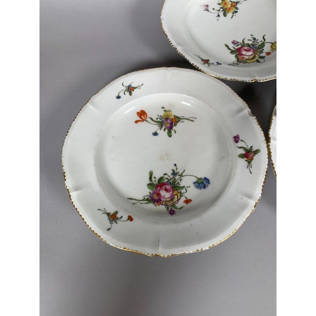 Five soft-paste porcelain plates, 18th century, from the Count of Artois's factory (Limoges), circa 1720-1750 , France....