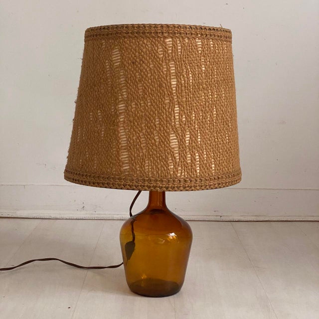 Vintage Dame Jeanne Table Lamp, 1970s, in Good conditions. Designed 1970 to 1979 European Plug (up to 250V).The wiring of...