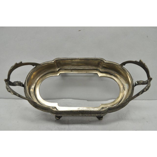 Vintage French Louis XVI Baroque Style Bronze Planter Centerpiece Bowl Dish For Sale - Image 15 of 18