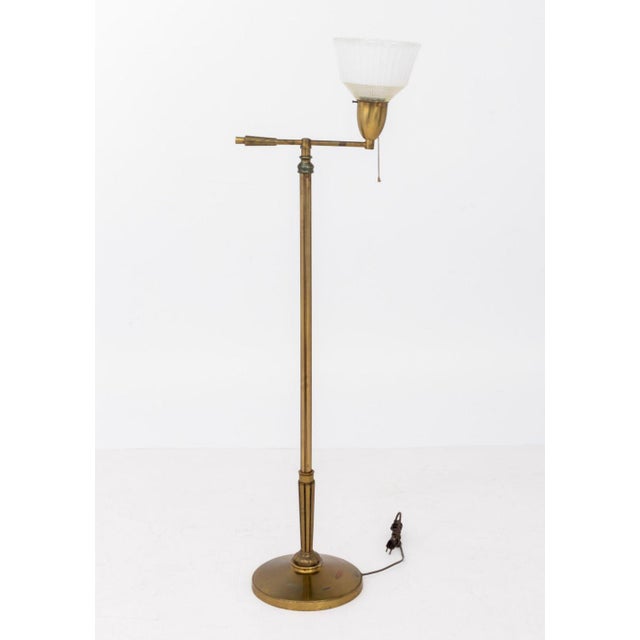 Modern Brass Articulated Floor Lamp For Sale In New York - Image 6 of 7