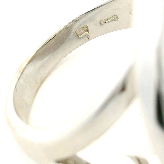 Bulgari Bulgari 18k White Gold and Black Onyx Statement Ring, Size 7.5 For Sale - Image 12 of 13