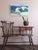 Mid-Century Modern Mid-Century Modern 'Along the Blue Coast' Swedish Abstract Landscape Oil Painting, Framed For Sale - Image 3 of 13