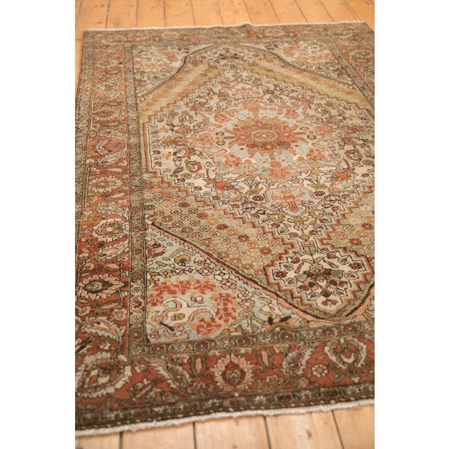 Brick Red Vintage Distressed Bakhtiari Rug - 4'7" x 6' For Sale - Image 8 of 9