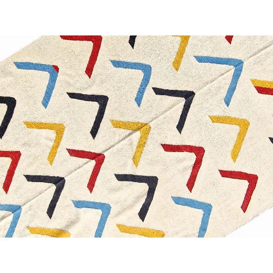 Alexander Calder Hand-Woven Wool Art Rug After Alexander Calder "Boomerangs" For Sale - Image 4 of 13