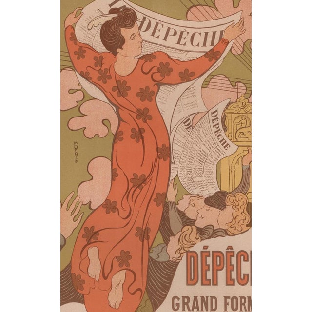 Maurice Denis, La Dêpêche from Les Maîtres de L'Affiche, 1898, Original Lithograph For Sale - Image 3 of 13