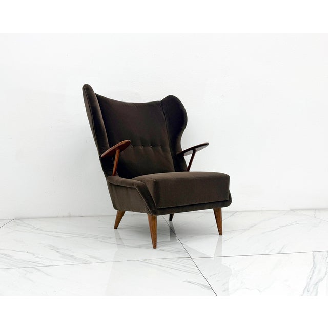 Model Vp 37 Oak and Teak Lounge Chair by Georg Thams, Denmark 1950's For Sale - Image 12 of 13