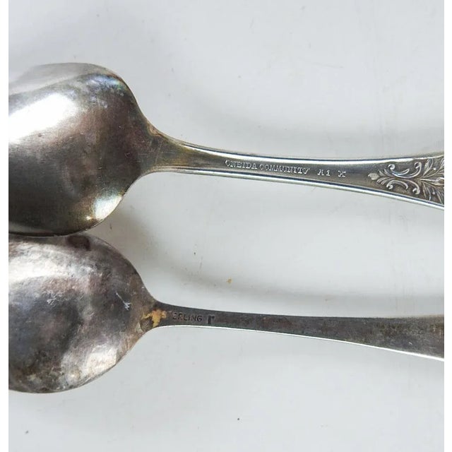 Antique Mismatched Novelty Sterling Silver Teaspoons - Set of 9 For Sale - Image 10 of 13