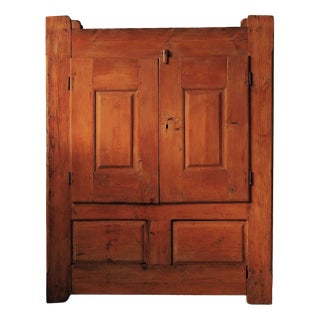 19th Century Folk Art Cabinet in Pine, France For Sale