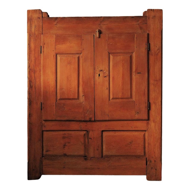 19th Century Folk Art Cabinet in Pine, France For Sale