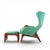 Wood Adrian Pearsall for Craft Associates Model 2231 Mid Century Walnut Lounge Chairs - Pair With Ottomans For Sale - Image 7 of 12