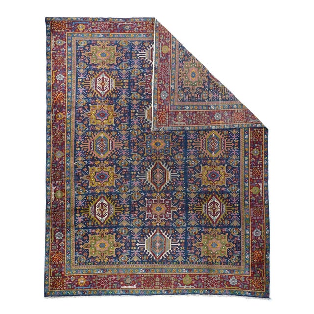 Antique Heriz Rug 8'2'' x 10'7'' For Sale - Image 4 of 11