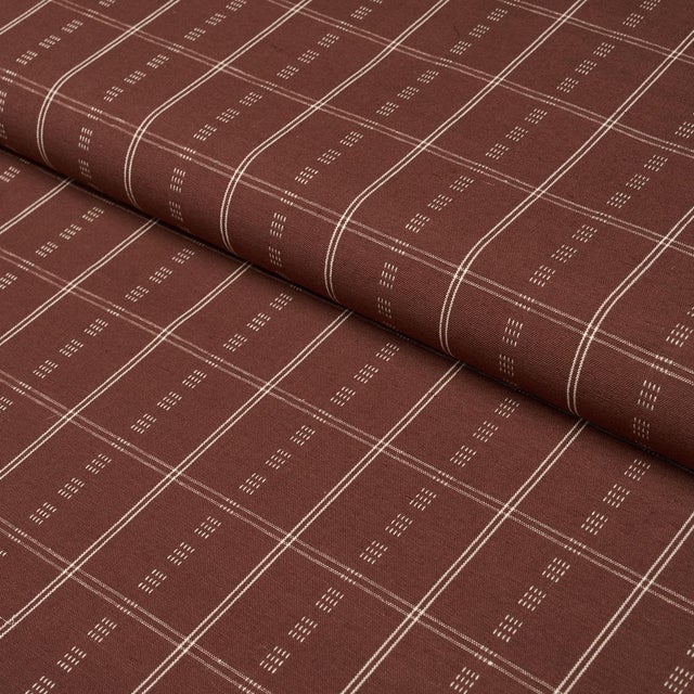 Schumacher Sample - Schumacher Ayan Fabric In Terracotta For Sale - Image 4 of 5