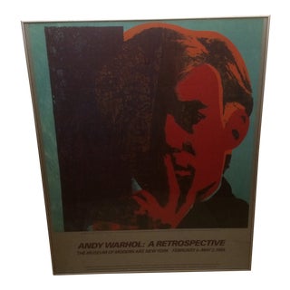 1989 Andy Warhol Self Portrait Offset Lithograph From the Museum of Modern Art New York For Sale
