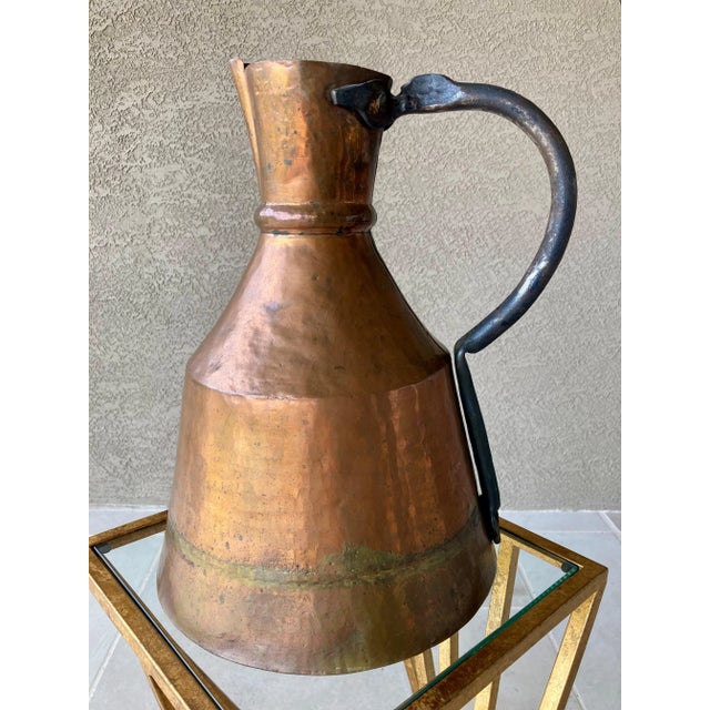 Circa 19th-Century Cramp Seam Copper & Wrought Iron English Milk Jug For Sale - Image 13 of 13