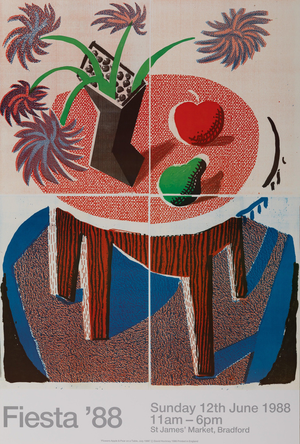 Fiesta 88 Poster after David Hockney