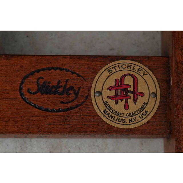 Stickley Mission Cherry Morris Chair & Ottoman For Sale - Image 16 of 18