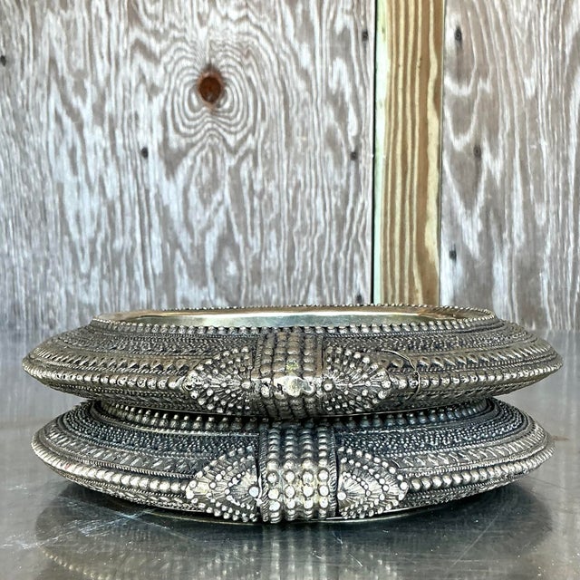 Organize with elegance using our American-style Vintage Tibetan Metal Catch All Trays. These unique trays blend Tibetan...