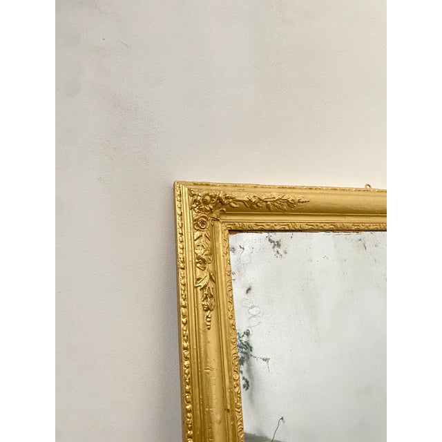Stuccoed and Gilded Wooden Mirror, 1800s For Sale - Image 10 of 12