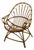 Mid-Century Modern French Rattan Peacock Lounge Chair, 1970 For Sale