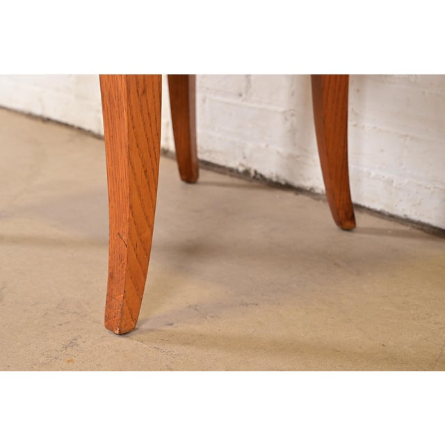 Harold Schwartz for Romweber Mid-Century Modern Sculpted Oak Tub Chairs, Pair For Sale - Image 9 of 12
