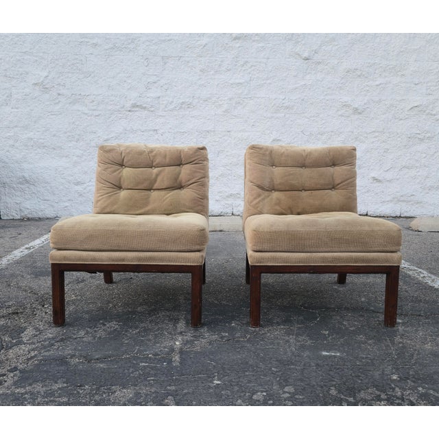 Harvey Probber Pair of Mid 20th Century Slipper Chairs Attributed to Harvey Probber For Sale - Image 4 of 6