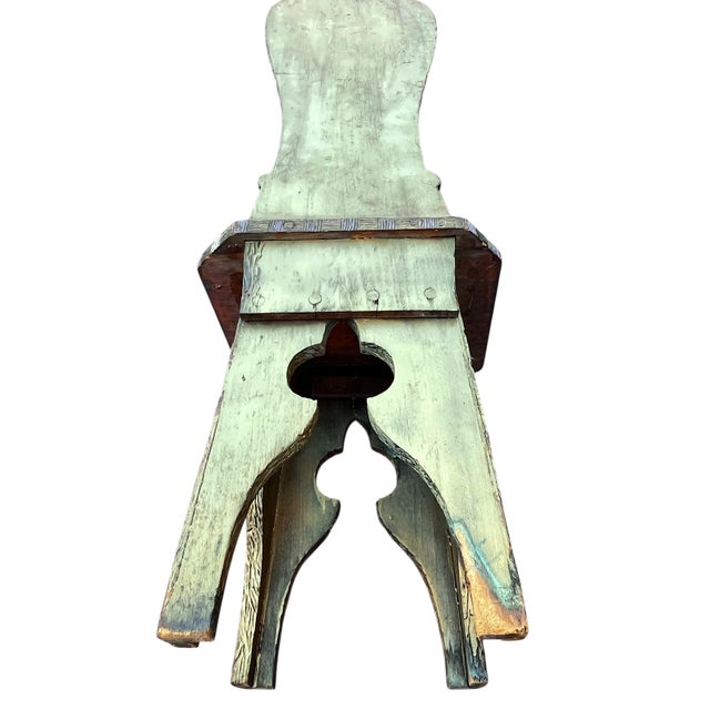 Early 20th Century Hand-Carved Chartreuse Chair With Anemone Motif Attributed to Liberty & Co, London For Sale - Image 11 of 16