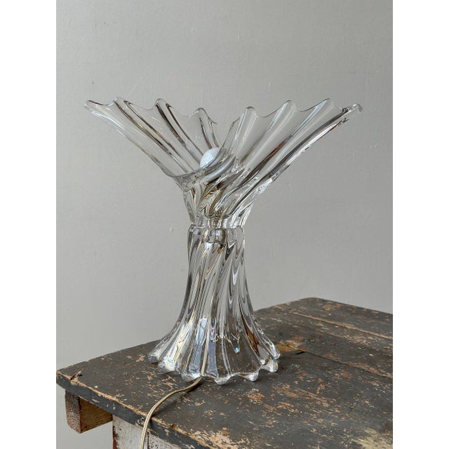 Vintage Art Vannes French Blown Crystal Table Lamp, Circa 1970s For Sale - Image 12 of 12