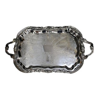 1960s Vintage Silver Tray For Sale