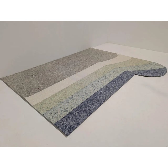Shades Rounded Naiad Blue Rug by Patricia Urquiola for Gan For Sale - Image 11 of 12