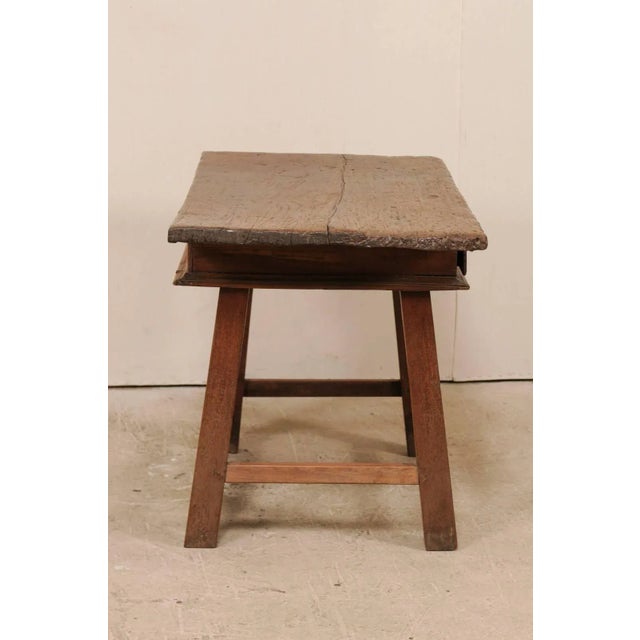 Brown 18th Century Brazilian Peroba Tropical Wood Side Table with Single Drawer For Sale - Image 8 of 11