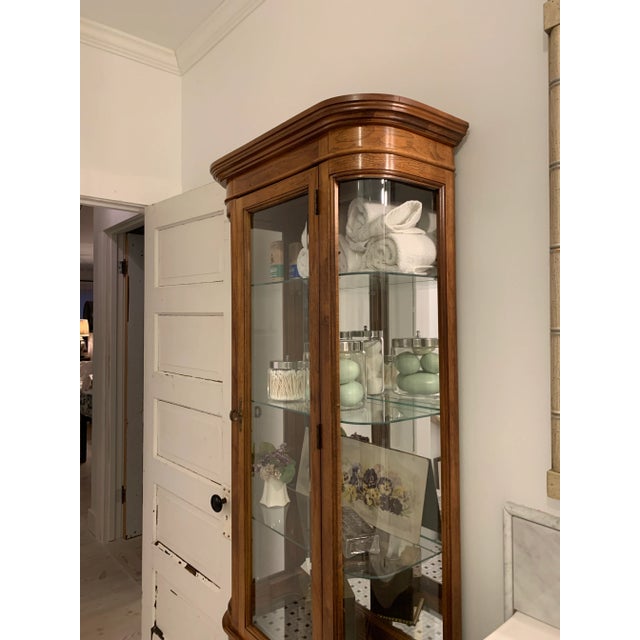 Petite Curved Glass Curio Pulaski French Empire Style For Sale In Seattle - Image 6 of 12