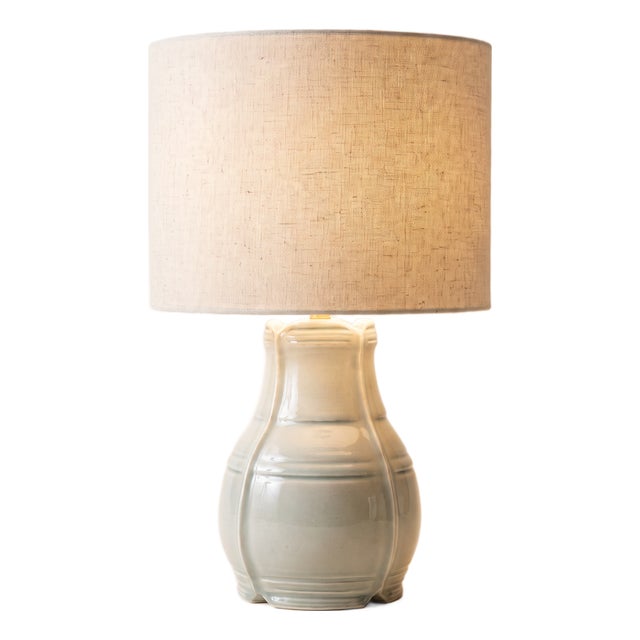 Hand-Thrown Ceramic Vintage Style Lamp - European/ Jugendstil For Sale