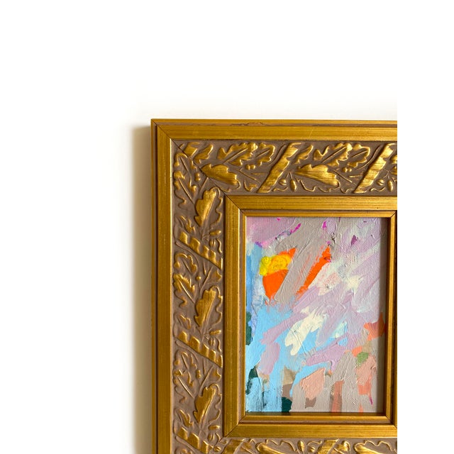 "Partly Cloudy" Set of 2 Framed Mini Paintings by Jessalin Beutler For Sale - Image 4 of 7