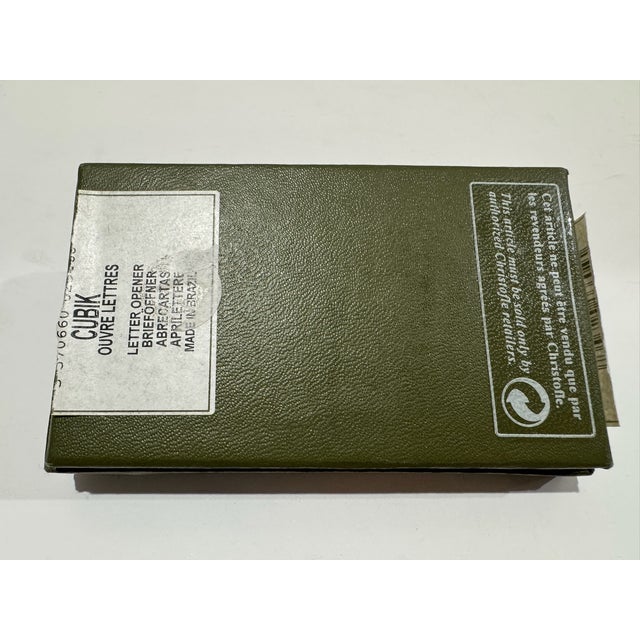 Christofle Cubik Silver Plated Letter Opener Modernist Desk Accessory Boxed For Sale In Atlanta - Image 6 of 7