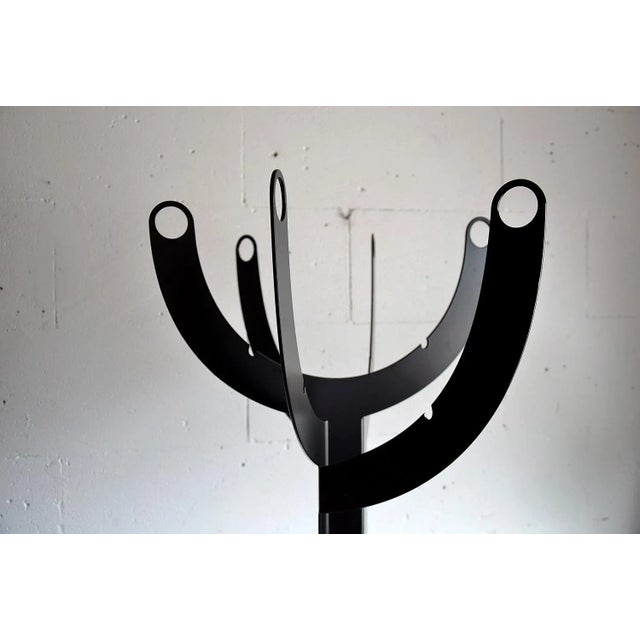 Italian Modernist Black Metal Coat Stand For Sale - Image 10 of 12