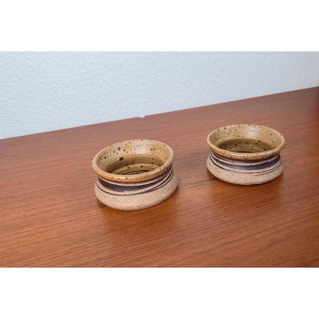 Mid-Century Modern Danish Studio Pottery Bowls by Tue Poulsen for Tue Keramik, 1960s, Set of 2 For Sale - Image 9 of 13