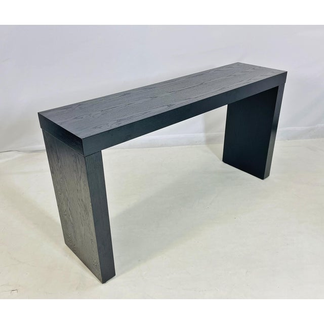 Early 21st Century Modern Cerused Black Oak Console Table in the Style of B&b Italia For Sale - Image 5 of 16