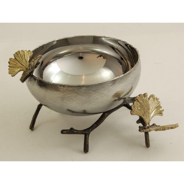 Michael Aram Butterfly Ginkgo Silver Bowl For Sale - Image 9 of 12