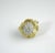 Modern 1960s Large Flower Diamond Gold Statement Ring size 6 For Sale - Image 3 of 10