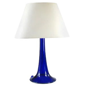 Cobalt Glass Table Lamp, 1960s