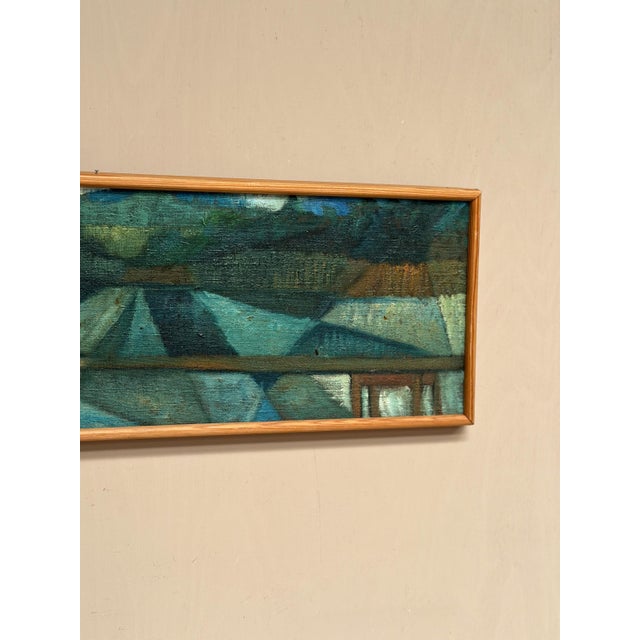 Mid 20th Century Kjell Lindberg, Ved Bron, 1950s, Oil Painting on Canvas, Framed For Sale - Image 5 of 15
