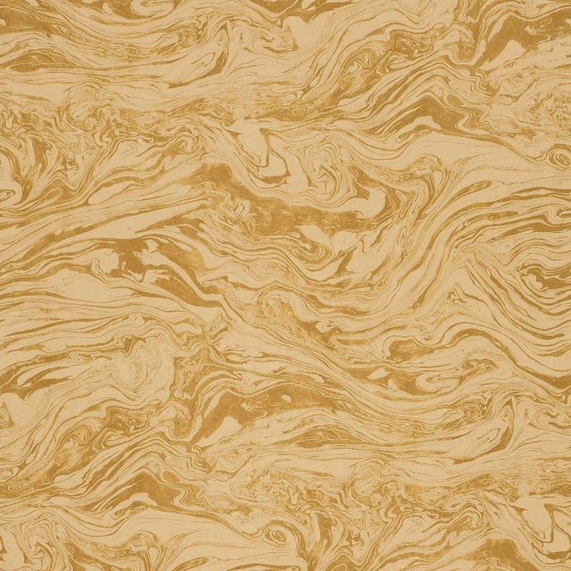 Contemporary Schumacher Romeo Wallpaper in Topaz For Sale - Image 3 of 3